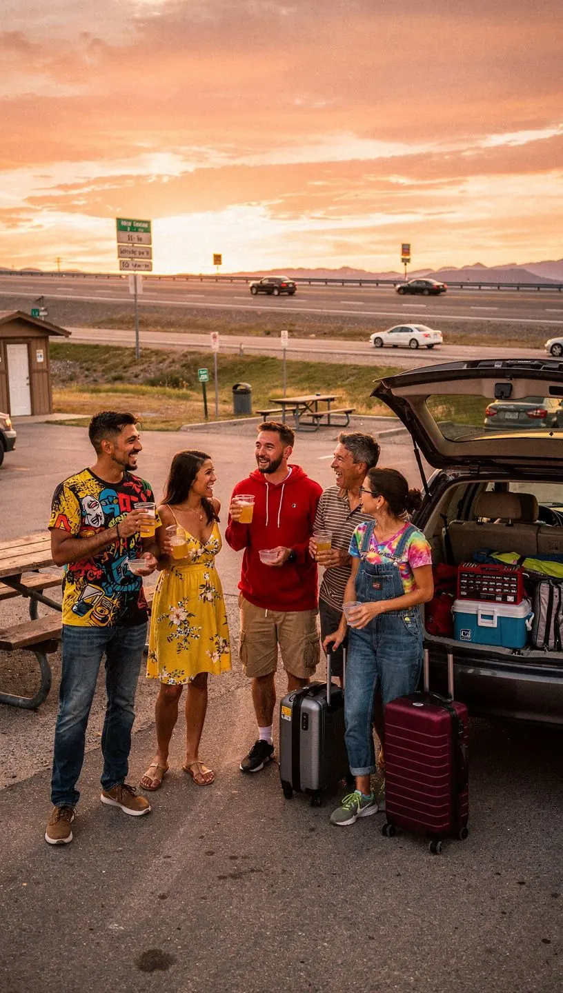 Счастливая семья, получающая помощь на дороге от специалистов по страхованию автомобилей.