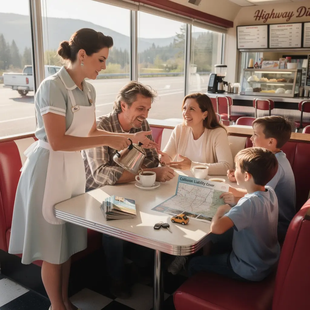 Счастливые водители, получающие помощь в экстренной ситуации.